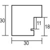 Effect Cadre photo en bois Profil 52 brun foncé 59,4x84,1 cm verre normal