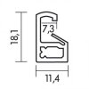 Cadre plastique Effect Art platine 59,4x84,1 cm verre antireflet