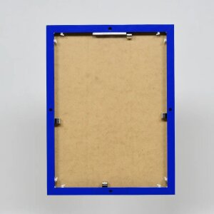 Cadre photo Effect en aluminium Quadro 29,7x42 cm bleu Verre antireflet MDF