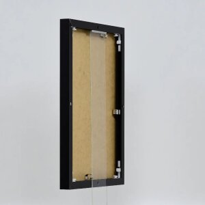 Cadre photo Effect en aluminium Quadro 45x80 cm noir brillant Verre antireflet