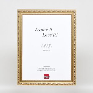 Cadre bois baroque Effect profil 37 argent antique 50x100 cm verre antireflet