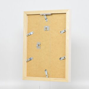Cadre photo Effect en bois Profil 52 blanc 50x75 cm verre antireflet