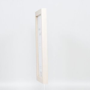 Cadre photo Effect en bois Profil 52 blanc 10,5x14,8 cm verre antireflet