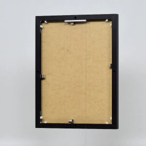 Cadre photo Effect en aluminium Quadro 25x50 cm noir verre acrylique dos MDF