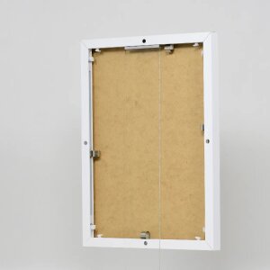 Cadre photo Effect en aluminium Quadro 25x70 cm blanc verre acrylique