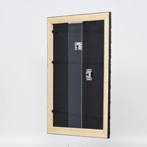 Effect miroir mural profilé bois 94 noir 20x25 cm miroir