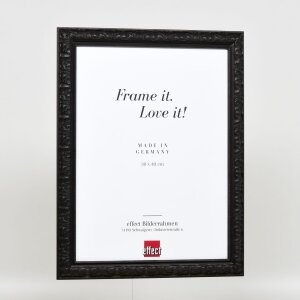 Effect miroir mural profilé bois 94 noir 59,4x84,1 cm miroir