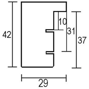 Efffect Cadre en bois Profil 55 Cadre pour maillot 70x100 cm blanc verre clair