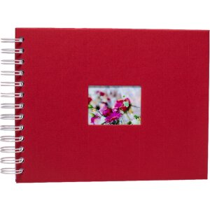 HNFD Album spirale BULDANA rouge 23x17 cm 40 pages blanches