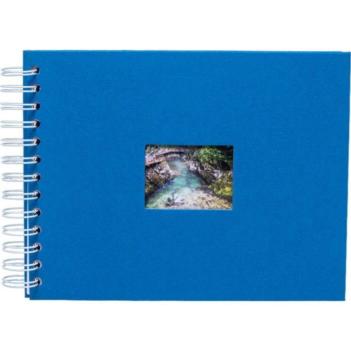 HNFD Album spirale BULDANA bleu acier 23x17 cm 40 pages blanches