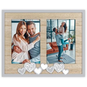 Cadre photo en bois ZEP Lola 2 photos 10x15 cm (26x21 cm)