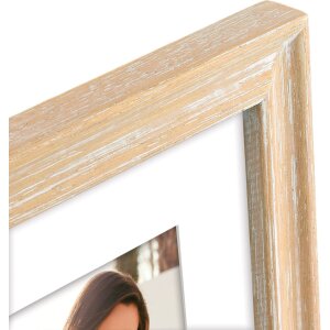 Cadre photo en bois ZEP Fenis naturel 15x20 cm avec passe-partout 10x15 cm