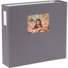 HNFD Album photo Lona gris lin 1000 photos 34.5x33 cm 168 pages blanches