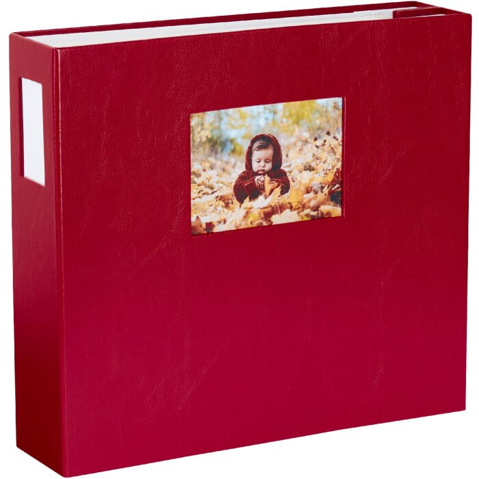 HNFD Album photo Lona rouge toile 1000 photos 34,5x33 cm 168 pages blanches