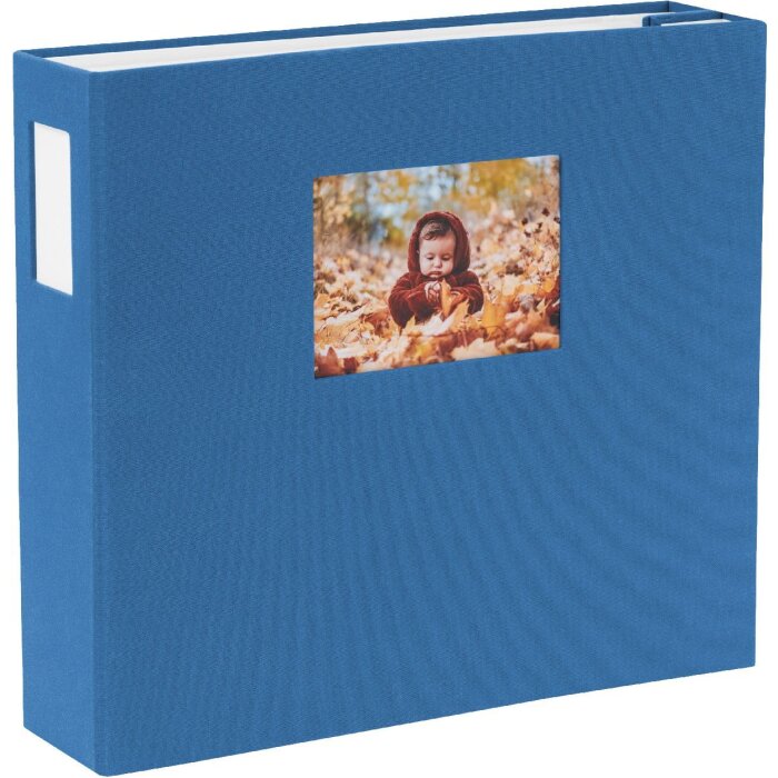 HNFD Album photo Lona Bleu Lin 1000 photos 34.5x33cm 168 pages blanches