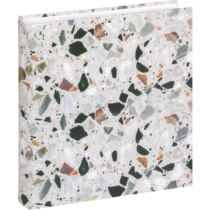 Walther Album photo Terrazzo Stone Black 30x30 cm 60 pages blanches