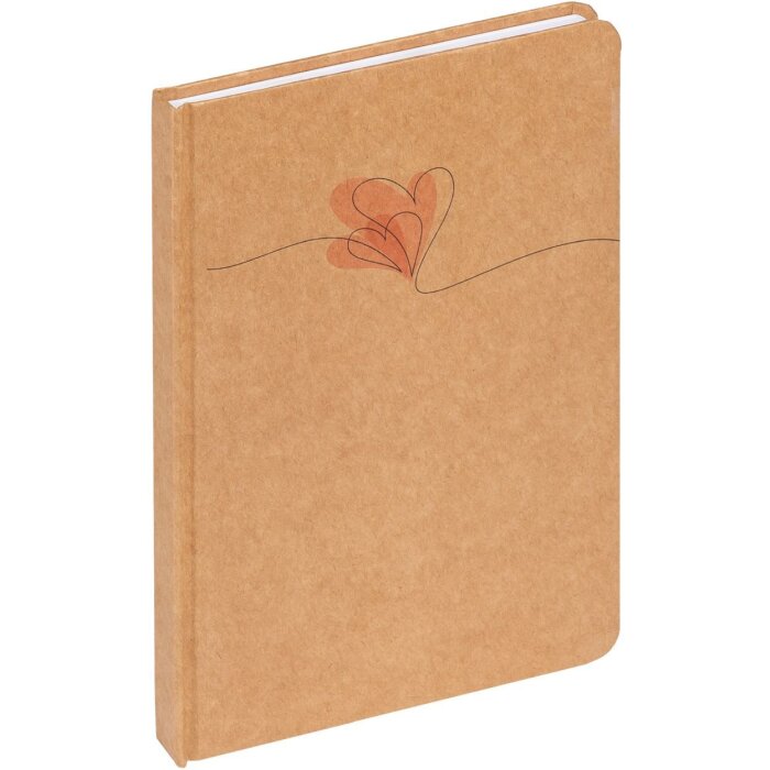 Walther carnet de notes Heart marron 21x15 cm 80 feuilles dotted