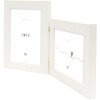 Cadre double Deknudt en plastique S41VF1 blanc 2 photos 10x15 cm