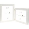 Cadre double Deknudt en plastique S41VF1 blanc 2 photos 15x20 cm