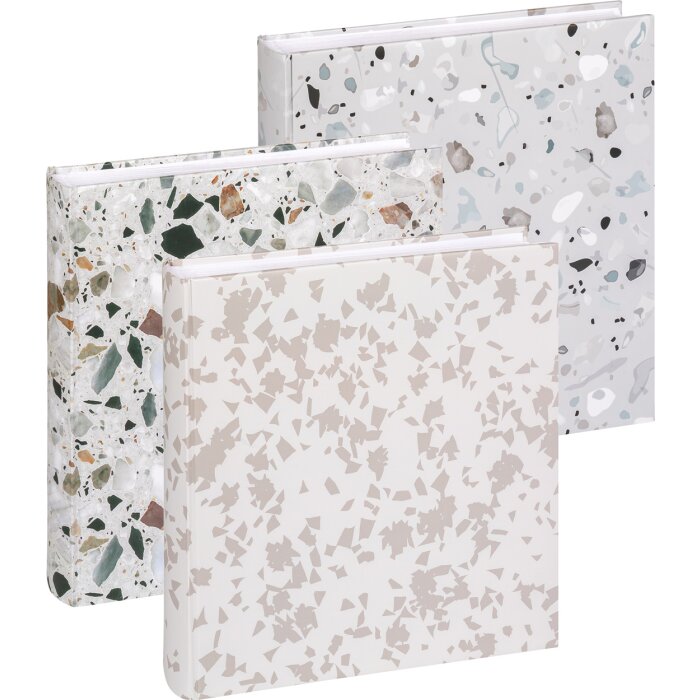 Walther Album photo Terrazzo Stone 30x30 cm 60 pages blanches