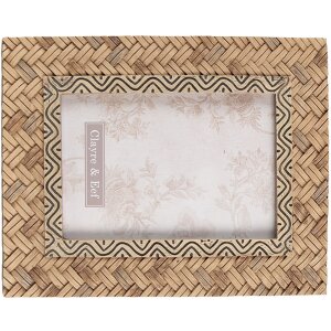 Clayre & Eef 2F0944 Cadre photo 16x2x21 cm - 10x15 cm Marron rectangle