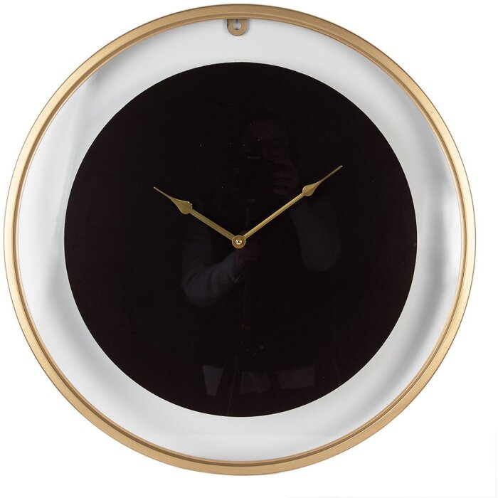 Clayre & Eef 5KL0229 Horloge murale Ø 60x5 cm - 1xAA noir - doré