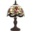 Clayre & Eef 5LL-5619 Lampe de table Tiffany Ø 18x30 cm E14-max 1x25W Beige - Rouge