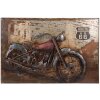 Clayre & Eef 5WA0189 Décoration murale moto 60x4x40 cm brun rectangle