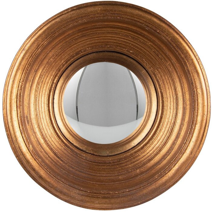 Clayre & Eef 62S201GO Miroir Ø 19x7 cm Couleur or Rond Miroir mural