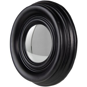 Clayre & Eef 62S208Z Miroir Ø 21x4 cm Noir Rond Miroir mural