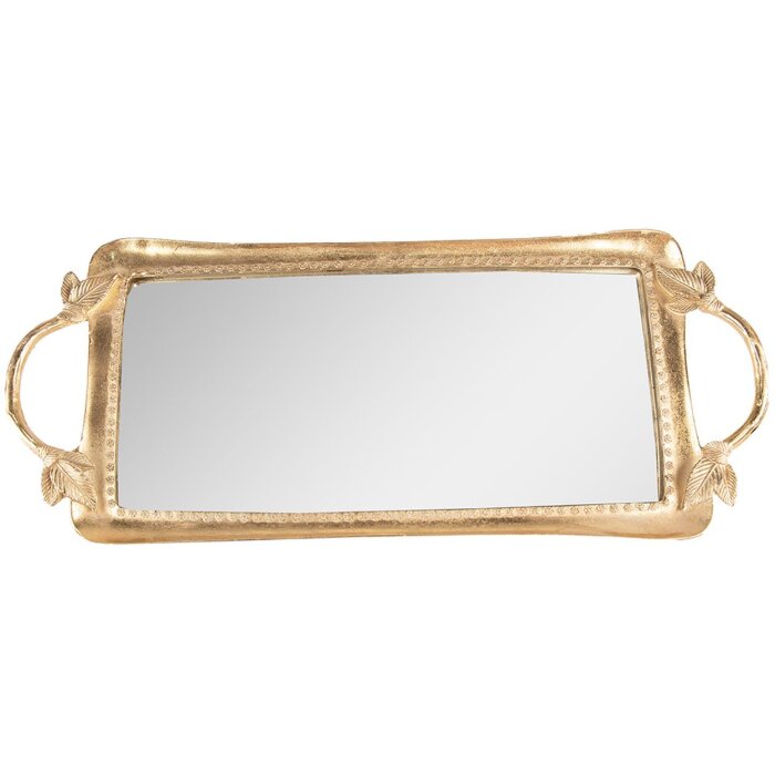 Clayre & Eef 65133 Plateau décoratif avec miroir 51x22x3 cm Doré