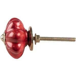 Clayre & Eef 65204 Bouton de porte Ø 4x4 cm Rouge