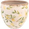 Clayre & Eef 6CE1529L Décoration Pot de fleurs Ø 19x19 cm Jaune