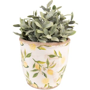 Clayre & Eef 6CE1532L Décoration Pot de fleurs Ø 17x16 cm Jaune