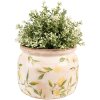 Clayre & Eef 6CE1535L Décoration Pot de fleurs Ø 20x15 cm Jaune