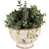 Clayre & Eef 6CE1536S Décoration Pot de fleurs Ø 17x11 cm Jaune