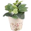 Clayre & Eef 6CE1555S Décoration Pot de fleurs Ø 12x10 cm Rose - Beige