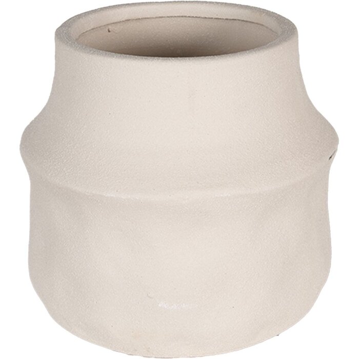 Clayre & Eef 6CE1568S Décoration Pot de fleurs Ø 12x11 cm Beige