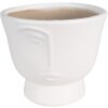 Clayre & Eef 6CE1570M Décoration Pot de fleurs Ø 14x12 cm Blanc