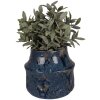 Clayre & Eef 6CE1573M Décoration Pot de fleurs Ø 15x13 cm Bleu