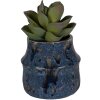 Clayre & Eef 6CE1573S Décoration Pot de fleurs Ø 12x11 cm Bleu