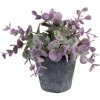 Clayre & Eef 6CE1579S Décoration Pot de fleurs Ø 8x7 cm Gris