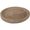 Clayre & Eef 6H2135CH Plat Ø 26x3 cm Marron Rond Plat de service