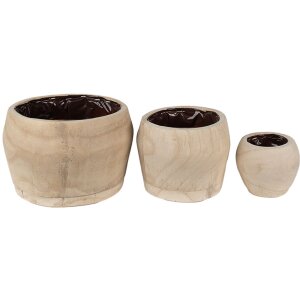 Clayre & Eef 6H2136 Pot de fleurs (set de 3) Ø...