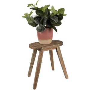 Clayre & Eef 6H2206 Table pour plantes 30x16x32 cm Brun Ovale