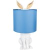 Clayre & Eef 6LMC0013WBL Lampe de table Ø 20x43 cm E27-max 1x60W blanc - bleu