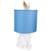 Clayre & Eef 6LMC0013WBL Lampe de table Ø 20x43 cm E27-max 1x60W blanc - bleu