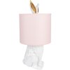 Clayre & Eef 6LMC0013WP Lampe de table Ø 20x43 cm E27-max 1x60W blanc - rose