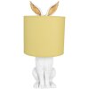 Clayre & Eef 6LMC0013WY Lampe de table Ø 20x43 cm E27-max 1x60W Blanc - Jaune