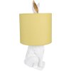 Clayre & Eef 6LMC0013WY Lampe de table Ø 20x43 cm E27-max 1x60W Blanc - Jaune